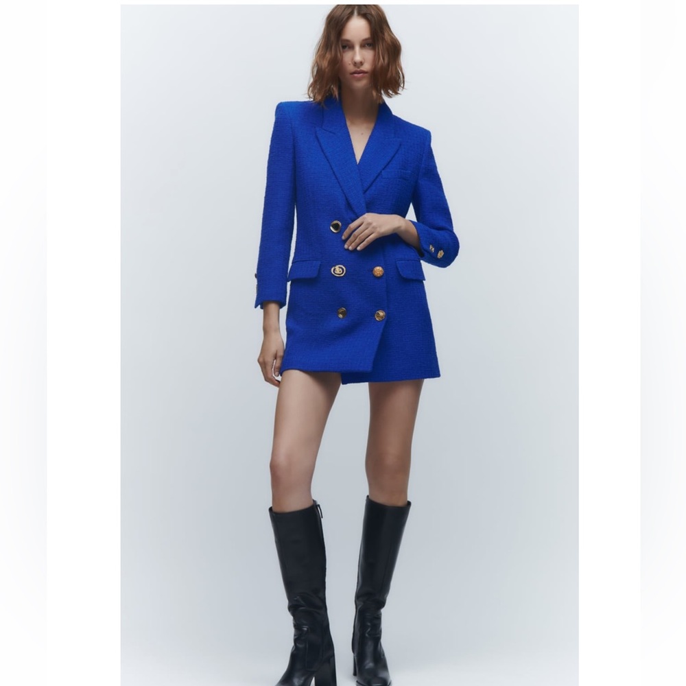 ZARA TEXTURED BLAZER - Picture 7 of 16